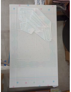 Mantel blanco tela / 6 servicios