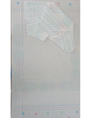 Mantel blanco tela / 6 servicios