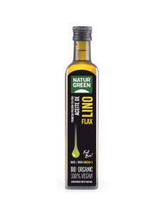 Aceite lino primera presion en frio. 500 ml. Naturgreen